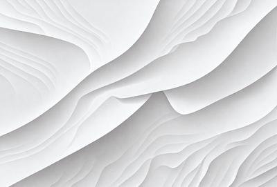 The primary subject of the image is a white paper with a wave-like pattern on it. The paper appears to be a textured, patterned, or textured paper, giving it a unique and interesting appearance. The setting is a white background, which allows the paper to stand out and be the main focus of the image. The visual style is a close-up of the paper, showcasing its intricate details and textures. The colors and mood of the image are predominantly white, giving it a clean and minimal