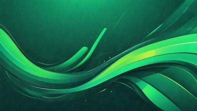The primary subject of the image is a green and yellow swirl, which appears to be a digital art or illustration. The setting is a dark blue background, creating a contrasting effect. The visual style suggests that the swirl is the main focus of the image, and the colors evoke a sense of movement and energy.
