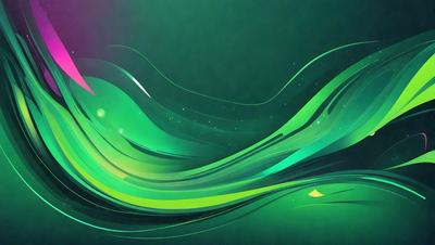 The primary subject of the image is a green and yellow swirl, which appears to be a digital art or illustration. The setting is a dark background, which contrasts with the vibrant colors of the swirl. The visual style suggests a creative and artistic approach to the image. The dominant colors are green and yellow, creating a lively and energetic atmosphere.