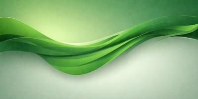 The primary subject of the image is a green wave or a green curved shape, which appears to be a digital art or illustration. The setting is a white background, and the visual style is a combination of digital art and illustration. The colors and mood of the image are predominantly green, creating a calm and soothing atmosphere.