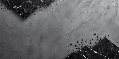 The primary subject of the image is a gray marble-like surface with a pattern of black dots. The setting is a black and white photograph, giving it a classic and timeless appearance. The visual style is a combination of a photo and a drawing, creating a unique and artistic representation of the marble surface. The colors and mood of the image are predominantly black and white, with the black dots adding a touch of contrast and interest to the overall composition.