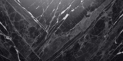 The primary subject of the image is a marble surface with a black background. The setting appears to be a bathroom, as the marble is a common material used in bathroom designs. The visual style of the image is a close-up of the marble surface, showcasing its texture and details. The colors in the image are predominantly black and white, giving the scene a sleek and modern appearance.