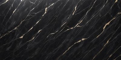 The primary subject of the image is a black marble countertop with a gold pattern. The setting is a kitchen, and the visual style is a close-up of the marble countertop. The dominant colors are black and gold, creating a luxurious and elegant atmosphere.