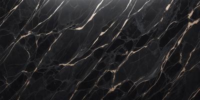 The primary subject of the image is a black marble countertop with a patterned design. The setting is a kitchen, and the visual style is a close-up of the marble countertop. The colors and mood of the image are dark and dramatic, with the black marble providing a striking contrast against the background.