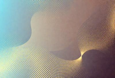 The primary subject of the image is a pattern of yellow dots on a white background. The setting appears to be a wall or a surface with a patterned design. The visual style of the image is a combination of digital art and illustration, creating a unique and eye-catching pattern. The colors and mood of the image are predominantly yellow and bright, giving it a cheerful and lively atmosphere.