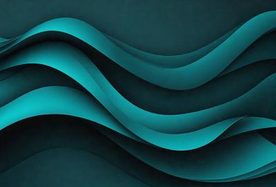 The primary subject of the image is a blue wave pattern, which is the main focus of the image. The setting is a dark blue background, creating a contrasting effect with the wave pattern. The visual style is a digital art or illustration, as the wave pattern is created using a computer or digital tools. The dominant colors are blue and turquoise, giving the image a calm and serene atmosphere.