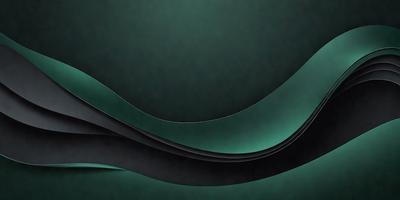 The primary subject of the image is a black and green striped pattern. The setting is a dark background, which contrasts with the striped pattern. The visual style appears to be a digital art or illustration, as the pattern is intricately detailed. The colors and mood of the image are predominantly dark and moody, with the black and green striped pattern creating a striking contrast against the dark background.