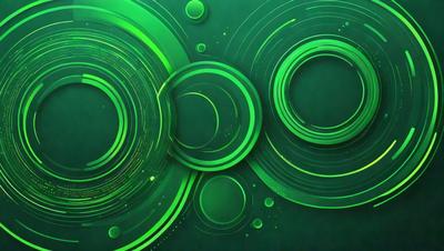 The primary subject of the image is a green and white patterned background. The setting is a green and white background with circles and other shapes. The visual style is a digital art or illustration. The dominant colors are green and white, creating a calm and soothing atmosphere.