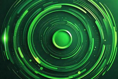 The primary subject of the image is a green circle with a green ball in the center. The setting is a green background, which creates a vibrant and lively atmosphere. The visual style is a combination of digital art and illustration, giving the image a unique and creative appearance. The dominant colors are green, which creates a sense of freshness and energy.