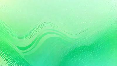 The primary subject of the image is a green wave or water ripple. The setting is a green background, which creates a sense of depth and movement. The visual style is a combination of digital art and illustration, giving the image a unique and artistic appearance. The dominant colors are green, which creates a calming and soothing atmosphere.