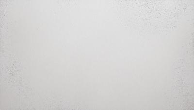 The primary subject of the image is a white wall with a few specks of dust on it. The setting is a room with a white background. The visual style is a close-up of the wall, and the colors and mood are predominantly white, giving the image a clean and minimalistic appearance.