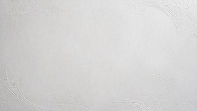 The primary subject of the image is a white wall with a pattern of swirls on it. The setting is a room with a white background, and the visual style appears to be a combination of a photo and a drawing. The dominant colors are white and gray, creating a clean and minimalist atmosphere.