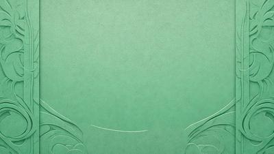The primary subject of the image is a green wall with a patterned design. The setting is a room with a green background, and the visual style appears to be a combination of digital art and illustration. The colors and mood of the image are predominantly green, creating a calm and soothing atmosphere.