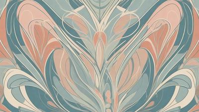 The primary subject of the image is a colorful, abstract design featuring a mix of pink, blue, and green hues. The setting is a blue background, which contrasts with the vibrant colors of the design. The visual style appears to be a combination of digital art and illustration, creating a unique and eye-catching pattern. The overall atmosphere is lively and energetic, with the design capturing the viewer's attention.