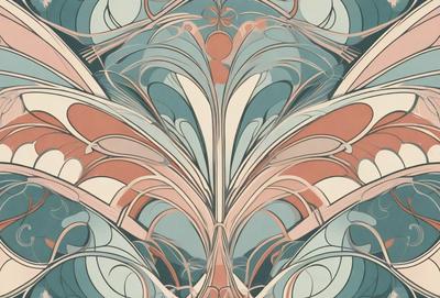 The primary subject of the image is a colorful, intricate design featuring a mix of red, blue, and pink hues. The design appears to be a combination of a flower and a pattern, with a focus on the center of the image. The setting is a blue background, which contrasts with the vibrant colors of the design. The visual style of the image is a mix of digital art and illustration, creating a unique and eye-catching piece. The overall atmosphere of the image is lively and energet