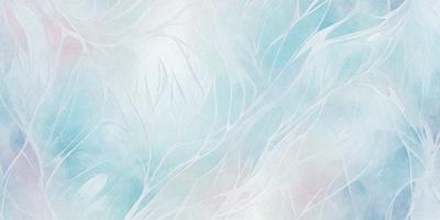 The primary subject of the image is a white and blue watercolor painting of a tree branch. The setting is a white and blue background, which creates a contrasting and visually appealing effect. The visual style is a watercolor painting, which gives the image a unique and artistic appearance. The colors and mood of the painting are predominantly white and blue, creating a serene and calming atmosphere.