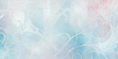 The primary subject of the image is a white and blue patterned wallpaper. The setting is a room with a white and blue color scheme. The visual style is a combination of digital art and illustration, creating a unique and artistic design. The dominant colors are white and blue, giving the room a clean and calming atmosphere.