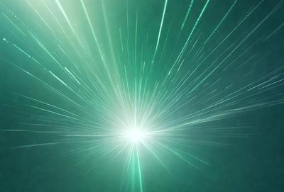 The primary subject of the image is a bright green light, which appears to be a light source or a light bulb. The light is surrounded by a green background, creating a visually striking scene. The visual style of the image is a close-up of the light source, emphasizing its brightness and color. The colors and mood of the image are predominantly green, giving it a vibrant and lively atmosphere.