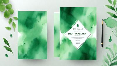The primary subject of the image is a green and white book cover. The setting is a white background, and the visual style is a combination of digital art and illustration. The colors and mood of the image are predominantly green and white, creating a calm and serene atmosphere.