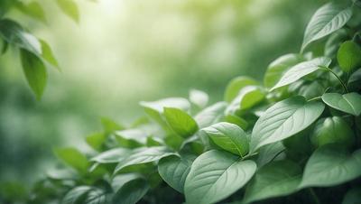 The primary subject of the image is a close-up of a leafy green plant. The plant is surrounded by a lush green background, which adds to the overall atmosphere of the image. The visual style of the image is a photo, capturing the intricate details of the plant. The colors and mood of the image are predominantly green, creating a sense of freshness and natural beauty.