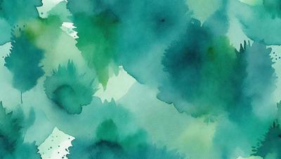 The primary subject of the image is a green plant with a blue background. The plant is depicted in a watercolor style, giving it a vibrant and lively appearance. The setting appears to be a forest, with the plant surrounded by a variety of green leaves. The visual style of the image is a mix of digital art and traditional watercolor painting, creating a unique and captivating artwork.