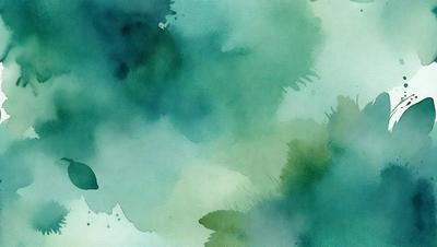 The primary subject of the image is a tree, which is depicted in a watercolor style. The setting is a forest, with the tree surrounded by green leaves. The visual style is a watercolor painting, which gives the image a vibrant and natural atmosphere. The dominant colors are green, which is prevalent in the tree and the surrounding forest, and blue, which is present in the watercolor style.