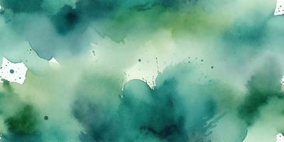 The primary subject of the image is a painting of a blue ocean with green and white colors. The setting is a water surface, and the visual style is a painting. The colors and mood of the painting create a serene and calming atmosphere.
