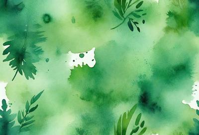 The primary subject of the image is a white horse, which is the main focus of the scene. The horse is surrounded by a lush green environment, which serves as the setting and background of the image. The visual style of the image is a combination of a photo and digital art, creating a unique and vibrant atmosphere. The dominant colors in the image are green and white, which contribute to the overall mood of the scene.