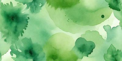 The primary subject of the image is a green leafy plant with a watercolor-like appearance. The setting is a watercolor painting, which gives the image a unique and artistic visual style. The dominant colors in the image are green, which creates a calm and natural atmosphere.