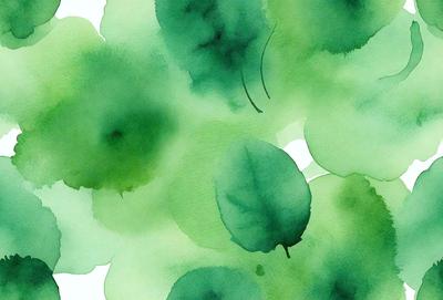 The primary subject of the image is a group of green leaves, which are the main objects in the scene. The leaves are arranged in a pattern, creating a visually appealing composition. The setting is a white background, which provides a clean and minimalist look to the image. The visual style is a combination of digital art and illustration, as the leaves are depicted in a detailed and realistic manner. The dominant colors in the image are green, which gives the scene a fresh and natural atmosphere.