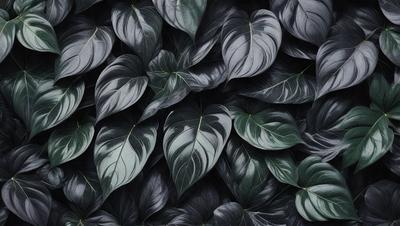The primary subject of the image is a large group of green leaves, which are the main objects in the scene. The leaves are arranged in a pattern, creating a visually appealing and natural backdrop. The setting appears to be a close-up of the leaves, possibly a photo or a digital art piece. The visual style gives the impression of a realistic and natural environment, with the green leaves being the main focus of the image. The colors and mood of the image are predominantly green, which adds to the natural and