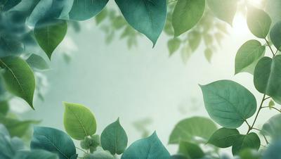 The primary subject of the image is a leafy plant with green leaves. The setting is a background of a leafy plant, and the visual style is a photo. The colors and mood of the image are predominantly green, creating a natural and serene atmosphere.