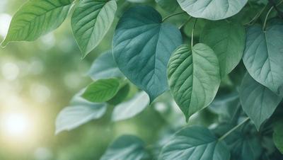 The primary subject of the image is a leaf, which is the main object, scene, or focus of the image. The leaf is green and is situated in a setting with a background of green leaves. The visual style of the image is a photo, capturing the natural beauty of the leaf. The colors and mood of the image are predominantly green, creating a serene and natural atmosphere.