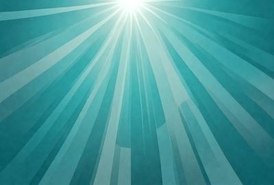 The primary subject of the image is a bright light source, which appears to be a sun or a light bulb. The light source is located in the upper part of the image, and it is surrounded by a blue background. The visual style of the image is digital art, as it is a well-designed and detailed illustration. The colors and mood of the image are predominantly blue, with the bright light source adding a sense of warmth and energy to the scene.