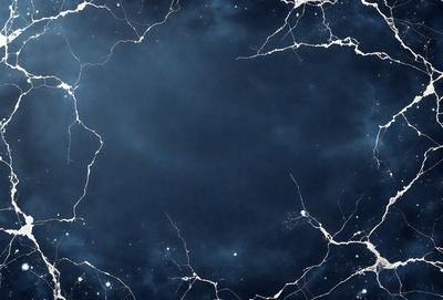 The primary subject of the image is a blue sky with white clouds. The setting is a dark blue background, which creates a contrasting effect with the white clouds. The visual style is a combination of a photo and digital art, as the image appears to be a blend of natural elements and artistic elements. The colors and mood of the image are predominantly dark and moody, with the blue sky and white clouds providing a sense of depth and contrast.