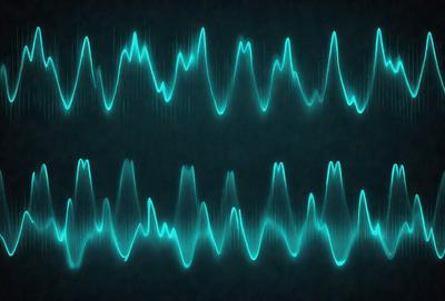The primary subject of the image is a series of blue and green waves, which are the main objects in the scene. The setting is a dark background, which contrasts with the bright colors of the waves. The visual style of the image is a combination of digital art and illustration, creating a dynamic and visually appealing representation of the waves. The dominant colors in the image are blue and green, which evoke a sense of calmness and tranquility.