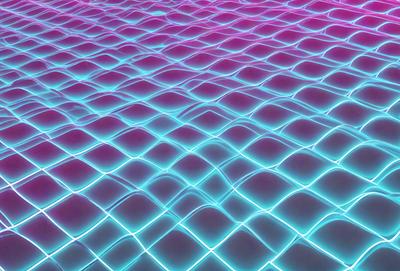 The primary subject of the image is a pattern of light and dark blue waves, creating a visually striking and unique design. The setting is a blue background, which complements the blue waves and adds to the overall aesthetic of the image. The visual style is a combination of digital art and illustration, as the waves are depicted in a way that resembles a water surface. The colors and mood of the image are predominantly blue, with a hint of purple, creating a calming and serene atmosphere