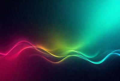 The primary subject of the image is a colorful, swirling pattern that resembles a rainbow. The setting is a dark blue background, which contrasts with the vibrant colors of the pattern. The visual style appears to be a digital art or illustration, as the colors and swirls are smoothly rendered. The overall atmosphere is lively and energetic, with the bright colors evoking a sense of joy and excitement.
