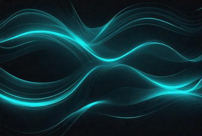 The primary subject of the image is a blue, swirling, and flowing pattern. The setting is a dark background, which contrasts with the vibrant blue swirls. The visual style is a digital art or illustration, as the swirls are created with a computer or digital tool. The colors and mood of the image are predominantly blue, creating a sense of calmness and tranquility.