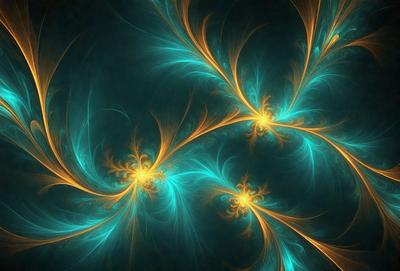 The primary subject of the image is a blue and yellow swirling pattern, which appears to be a digital art or illustration. The setting is a dark blue background, creating a contrasting effect with the vibrant colors of the swirling pattern. The visual style suggests a modern and creative approach to art, possibly inspired by abstract patterns or nature. The dominant colors are blue and yellow, which evoke a sense of energy and movement. Overall, the image conveys a dynamic and visually striking scene.