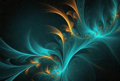 The primary subject of the image is a blue and yellow swirling pattern, which appears to be a digital art or illustration. The setting is a dark blue background, creating a contrasting effect with the swirling pattern. The visual style suggests that the image is a creative and artistic representation of a swirling design. The dominant colors are blue and yellow, giving the image a vibrant and lively atmosphere.