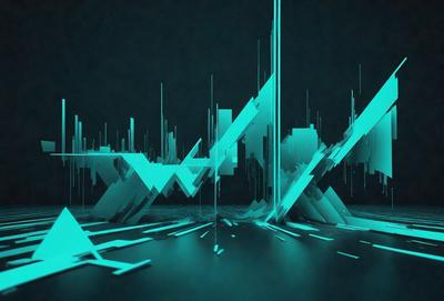 The primary subject of the image is a futuristic cityscape, featuring a series of tall, blue, and white buildings. The setting is a dark, blue-toned environment, which adds to the overall mood of the scene. The visual style of the image is a combination of digital art and illustration, creating a unique and captivating representation of the city. The dominant colors in the image are blue and white, which contribute to the futuristic and technological atmosphere.