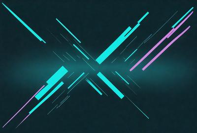 The primary subject of the image is a blue and green geometric pattern. The setting is a dark blue background, which contrasts with the bright colors of the pattern. The visual style is a combination of digital art and illustration, creating a modern and vibrant appearance. The dominant colors are blue and green, giving the image a calm and soothing atmosphere.