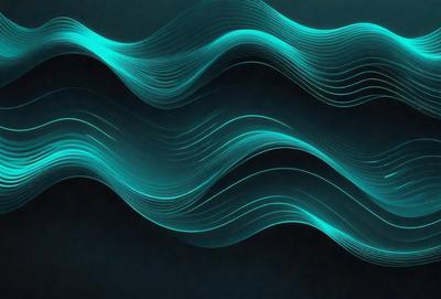 The primary subject of the image is a blue wave pattern, which is the main object, scene, or focus of the image. The setting or background is a dark blue surface, which adds to the overall atmosphere. The visual style of the image is digital art, as it is a digital representation of a wave pattern. The dominant colors in the image are blue and black, creating a calm and serene mood.