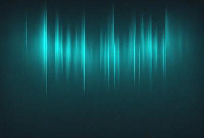 The primary subject of the image is a blue background with a pattern of green lines. The setting appears to be a dark room, and the visual style is a digital art or illustration. The dominant colors are blue and green, creating a calm and soothing atmosphere.