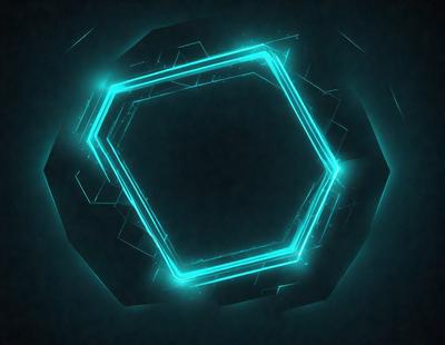 The primary subject of the image is a blue, geometric pattern. The setting is a dark background, which contrasts with the bright blue geometric pattern. The visual style is a digital art or illustration, as the pattern appears to be a part of a larger design. The colors and mood of the image are predominantly blue, creating a calm and serene atmosphere.