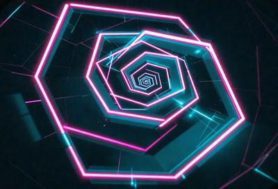 The primary subject of the image is a large, colorful, and intricate spiral pattern. The spiral is composed of multiple layers, creating a visually striking and complex design. The setting is a dark background, which contrasts with the vibrant colors of the spiral. The visual style of the image is a combination of digital art and illustration, showcasing the artist's creativity and skill in crafting this unique and captivating pattern. The colors and mood of the image are predominantly p