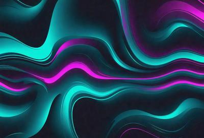 The primary subject of the image is a vibrant, colorful, and abstract design. The setting is a dark background, which contrasts with the bright colors of the design. The visual style is a combination of digital art and illustration, creating a unique and eye-catching pattern. The dominant colors are blue, purple, and pink, which contribute to a lively and energetic atmosphere.