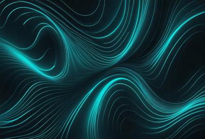 The primary subject of the image is a blue, swirling pattern that resembles a waterfall or a flowing river. The setting is a dark background, which contrasts with the vibrant blue color of the pattern. The visual style appears to be a digital art or illustration, as the pattern is intricate and detailed. The overall atmosphere is one of movement and fluidity, as the blue swirls seem to flow and twist throughout the image.