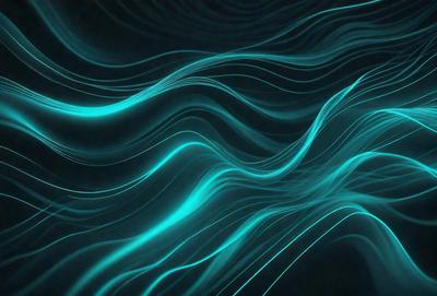 The primary subject of the image is a blue wave pattern, which appears to be a digital art or illustration. The setting is a dark background, which contrasts with the blue wave pattern. The visual style is modern and futuristic, with the blue wave pattern being the main focus of the image. The colors and mood of the image are predominantly blue, creating a sense of calmness and tranquility.